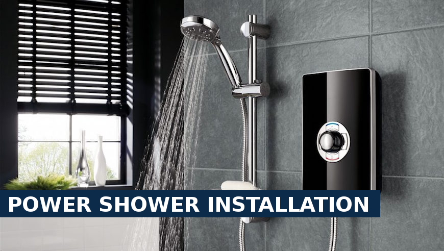 Power shower installation Addlestone